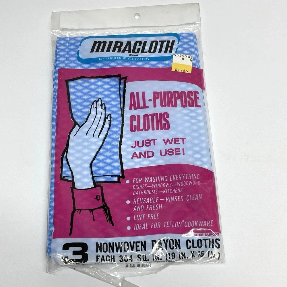 Miracloth‎ Reusable Cloths Dottie Dust & All Purpose Vintage Made In USA New Set